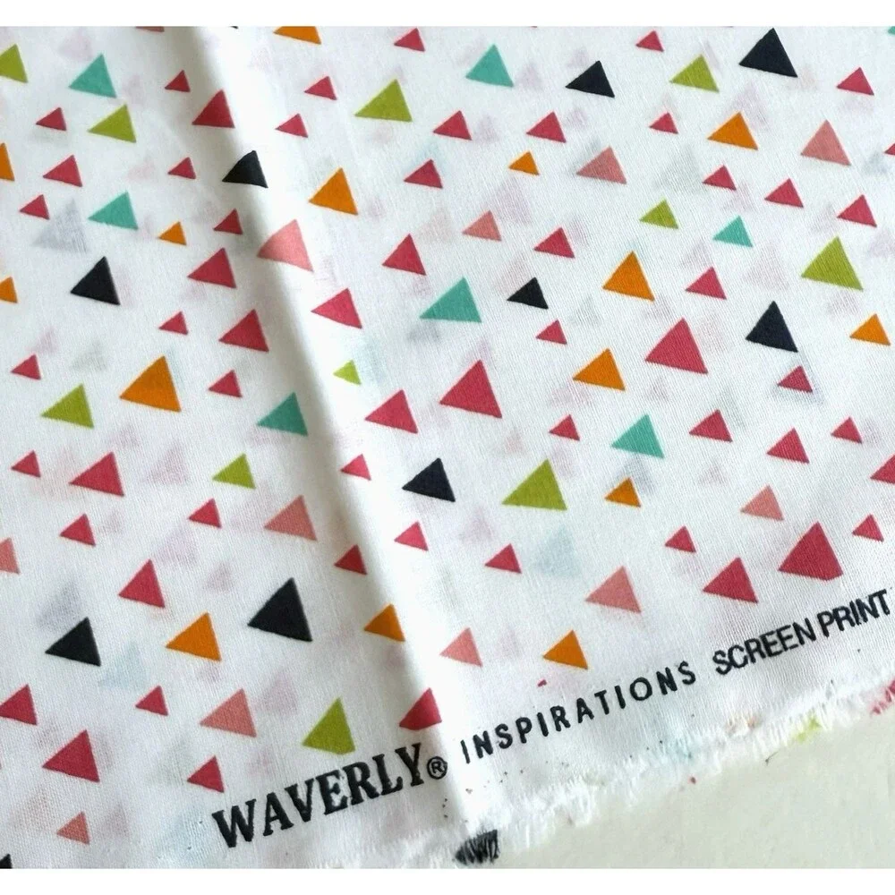 Rainbow Triangles Waverly Quilting Bundle Cotton Coordinating Fabric Lot Aqua